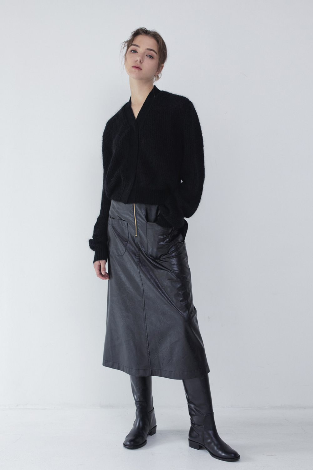 Skirt Soft Eco Leather Nocturnal Black