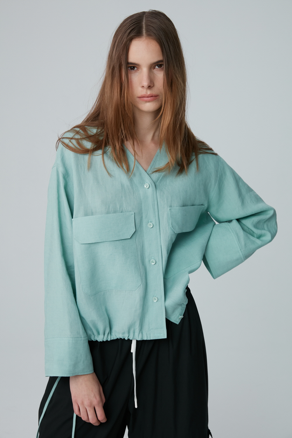 Blouse V Summer Sea Green - the Last 1 Inventory