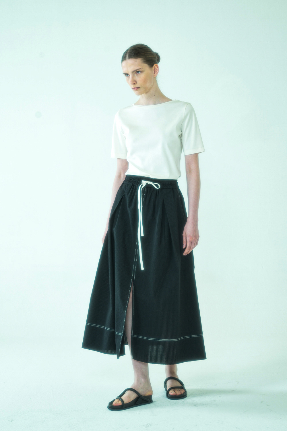 Skirt Eband Slit Black